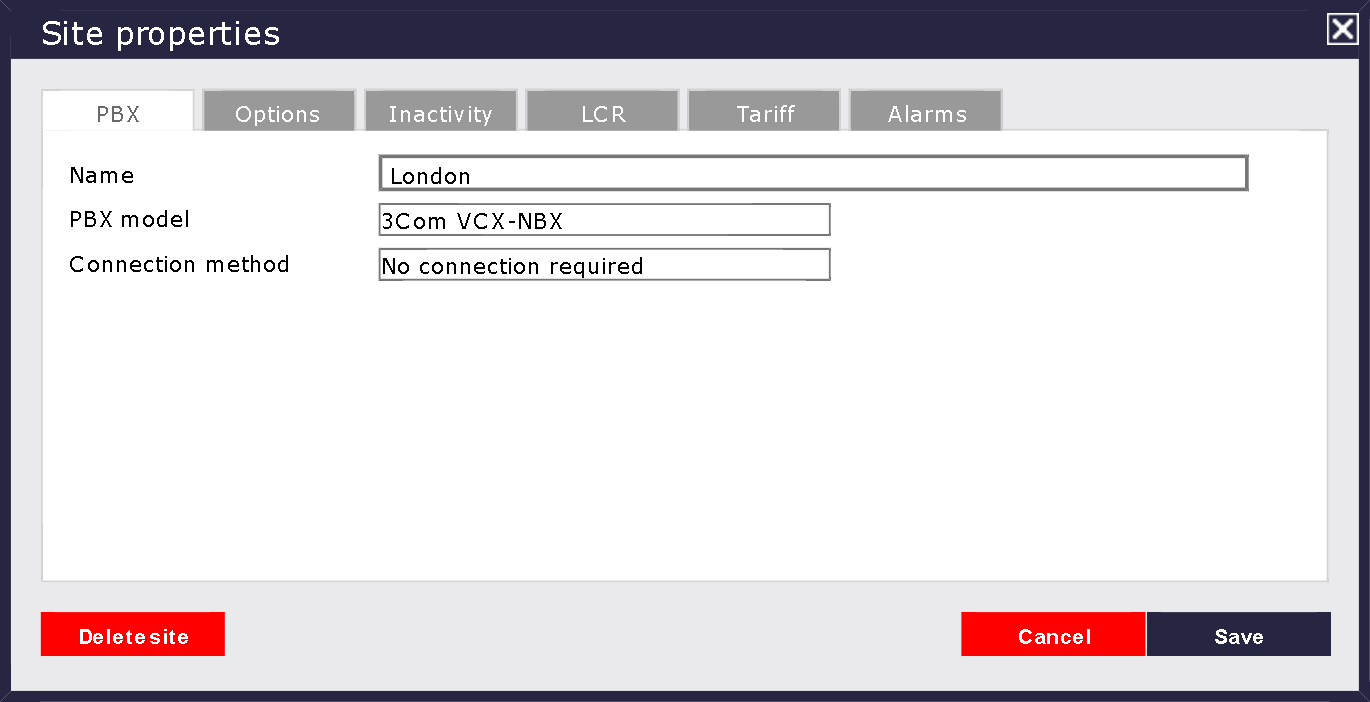 TIM Plus PBX General Properties