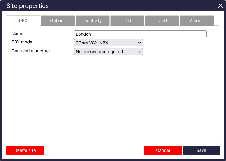 TIM Plus PBX General Properties