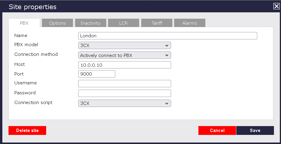 3CX tim config