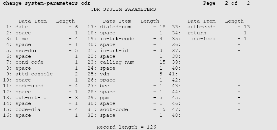 System Perameters Page 2