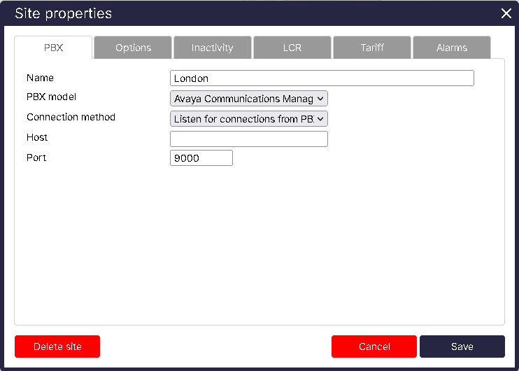 TIM Plus PBX connection settings