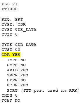 Enable CDR command