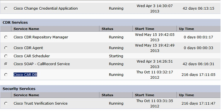cisco cdr services