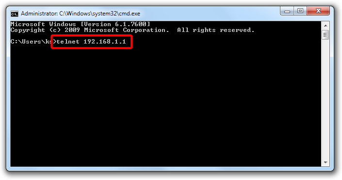 Telnet UCME